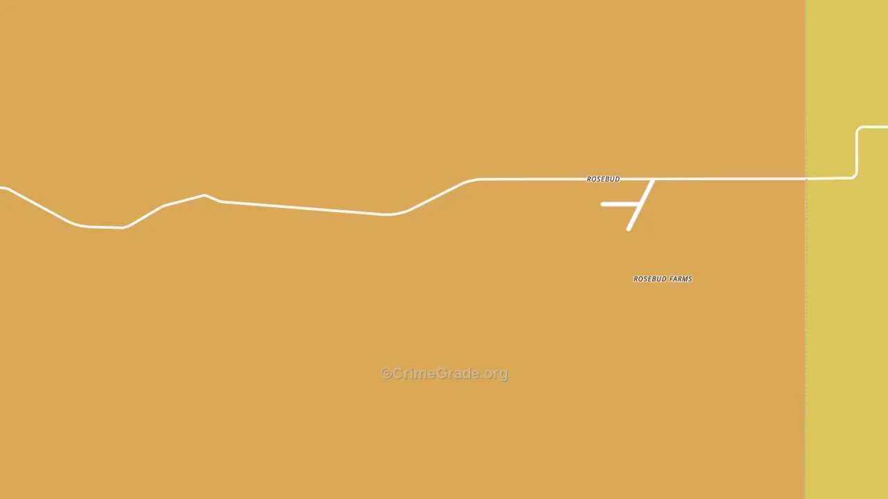 Rosebud, NM Map of Robbery Rates