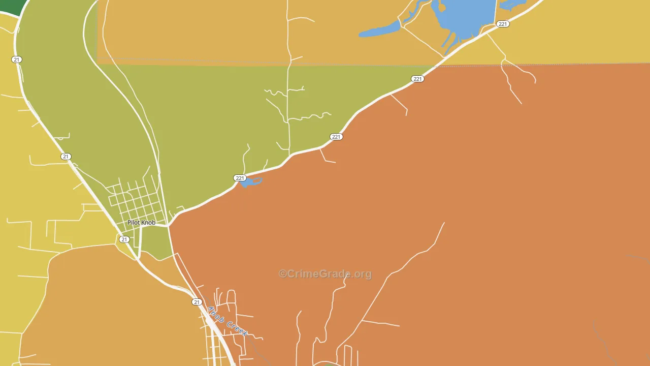 Roselle, MO Map of Robbery Rates