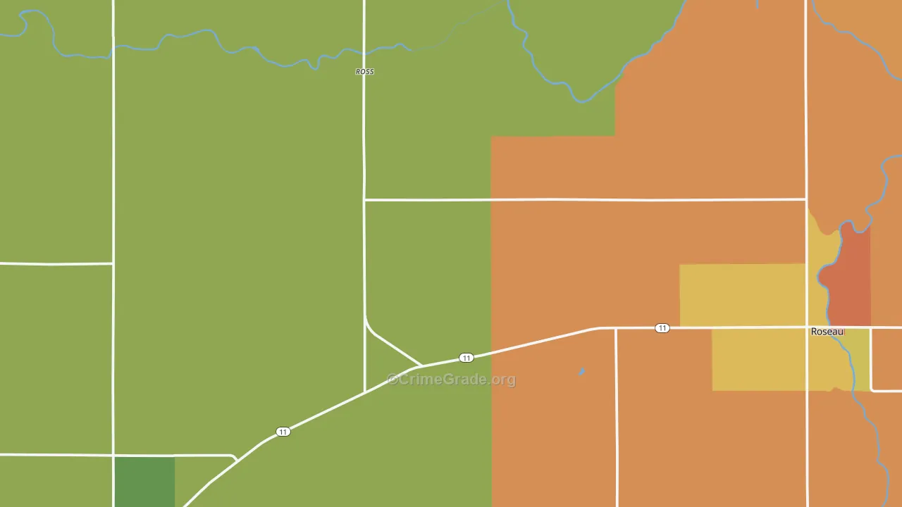 Ross, MN Map of Robbery Rates