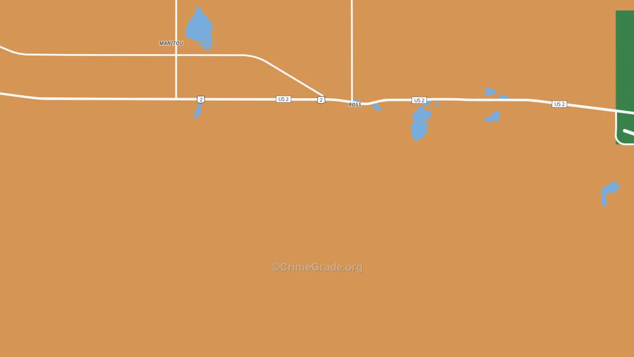 Ross, ND Map of Robbery Rates