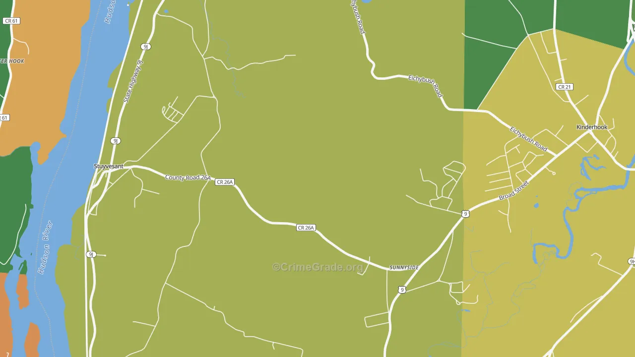 Rossman, NY Map of Robbery Rates