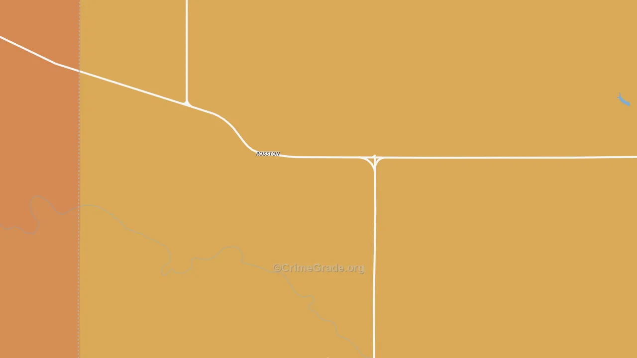 Rosston, OK Map of Robbery Rates