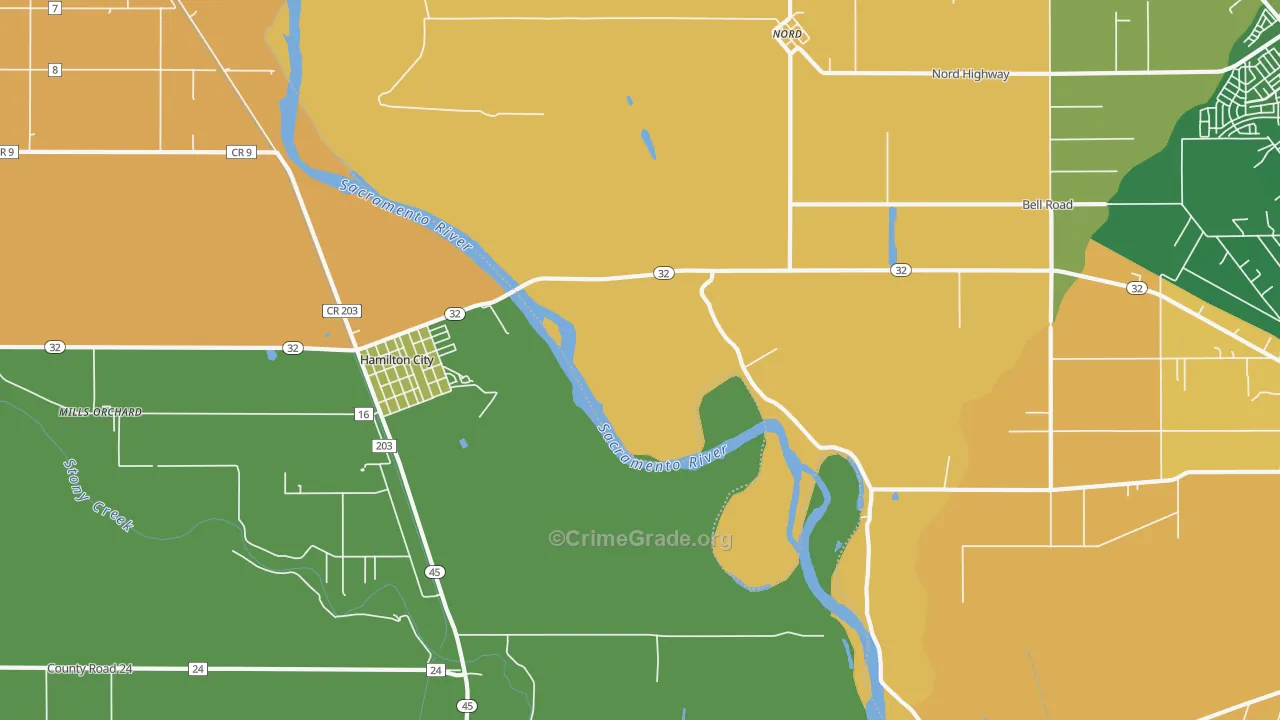 Rotavele, CA Map of Robbery Rates