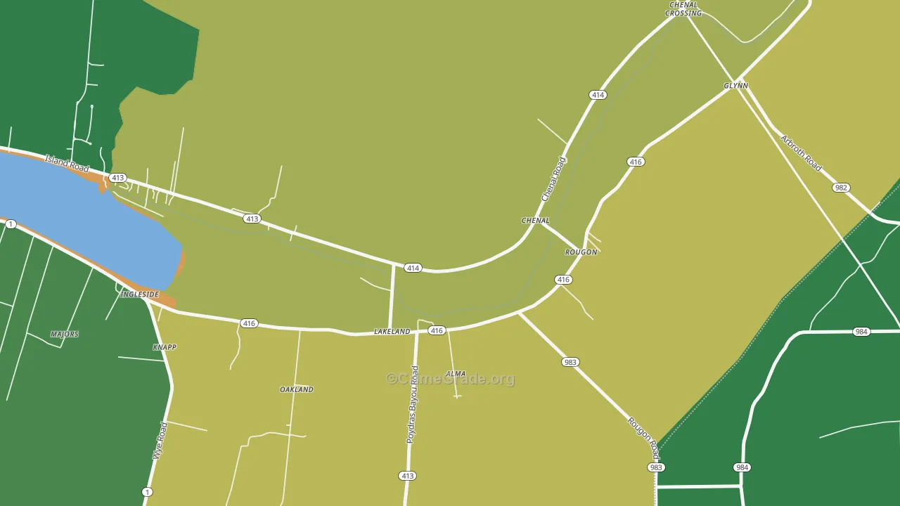 Rougon, LA Map of Robbery Rates