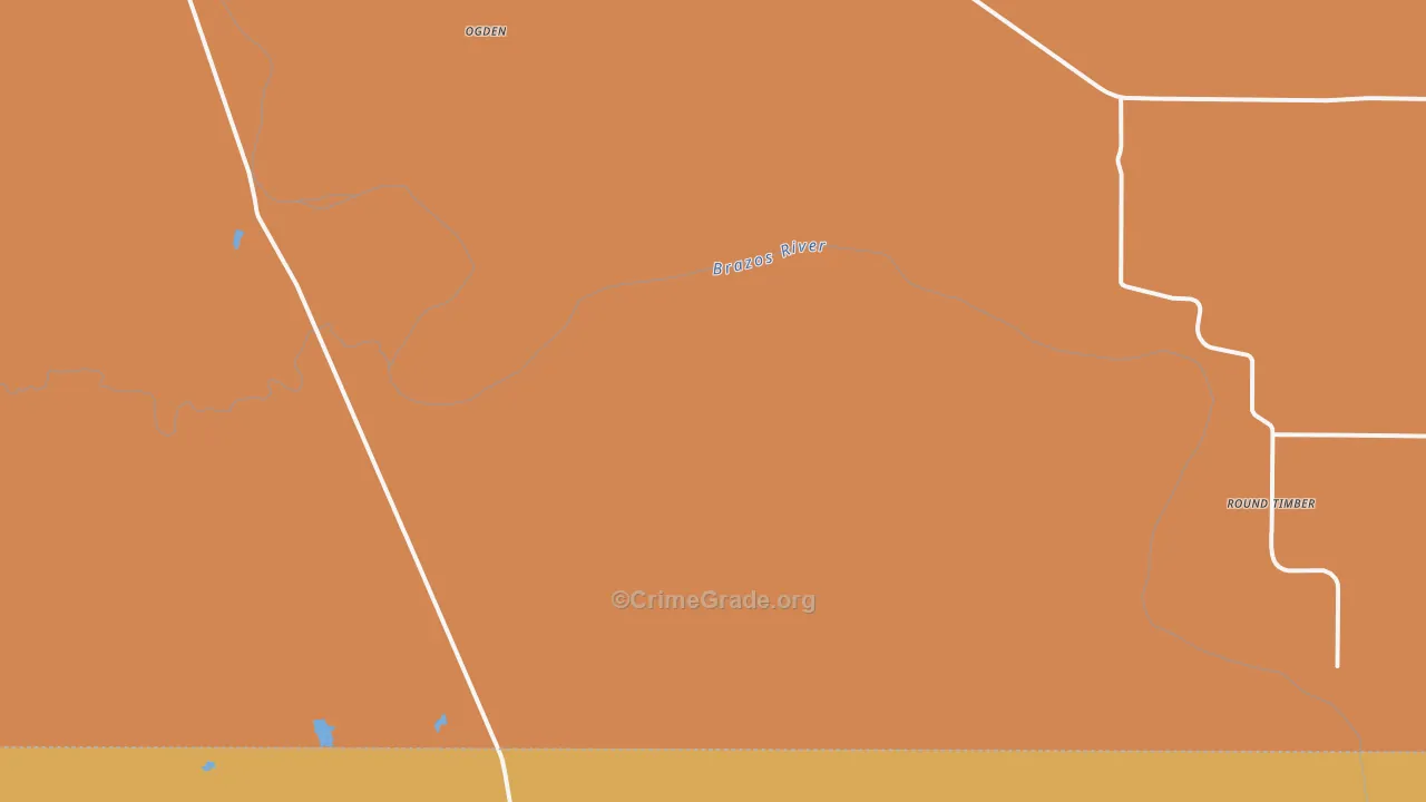 Round Timber, TX Map of Robbery Rates