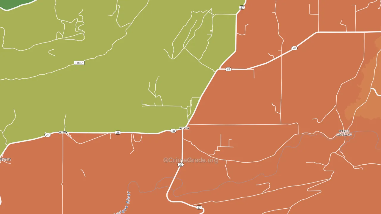 Rover, AR Map of Robbery Rates