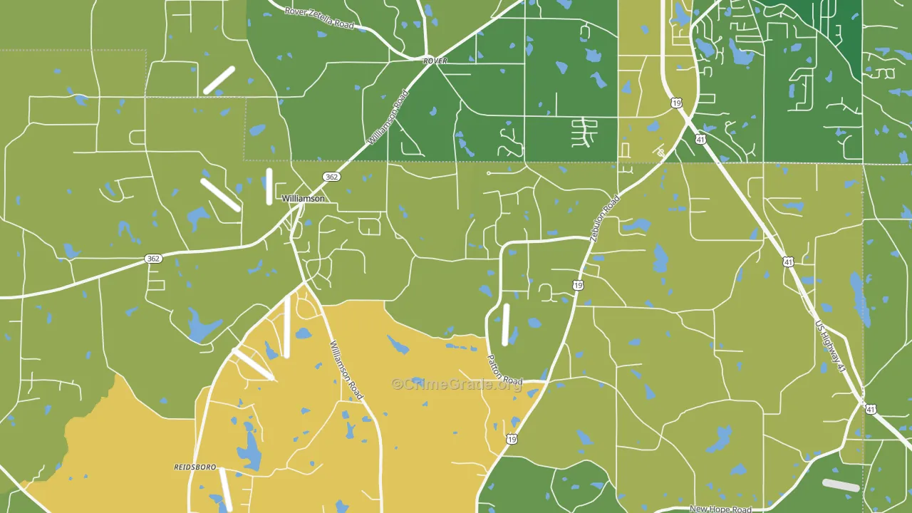 Rover, GA Map of Robbery Rates