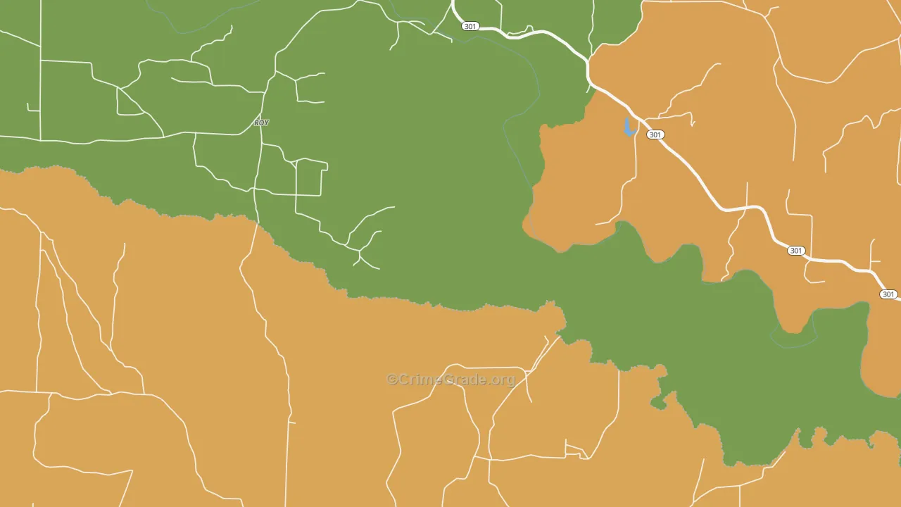 Roy, AR Map of Robbery Rates