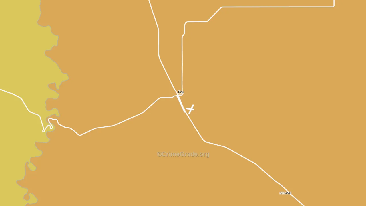 Roy, NM Map of Robbery Rates