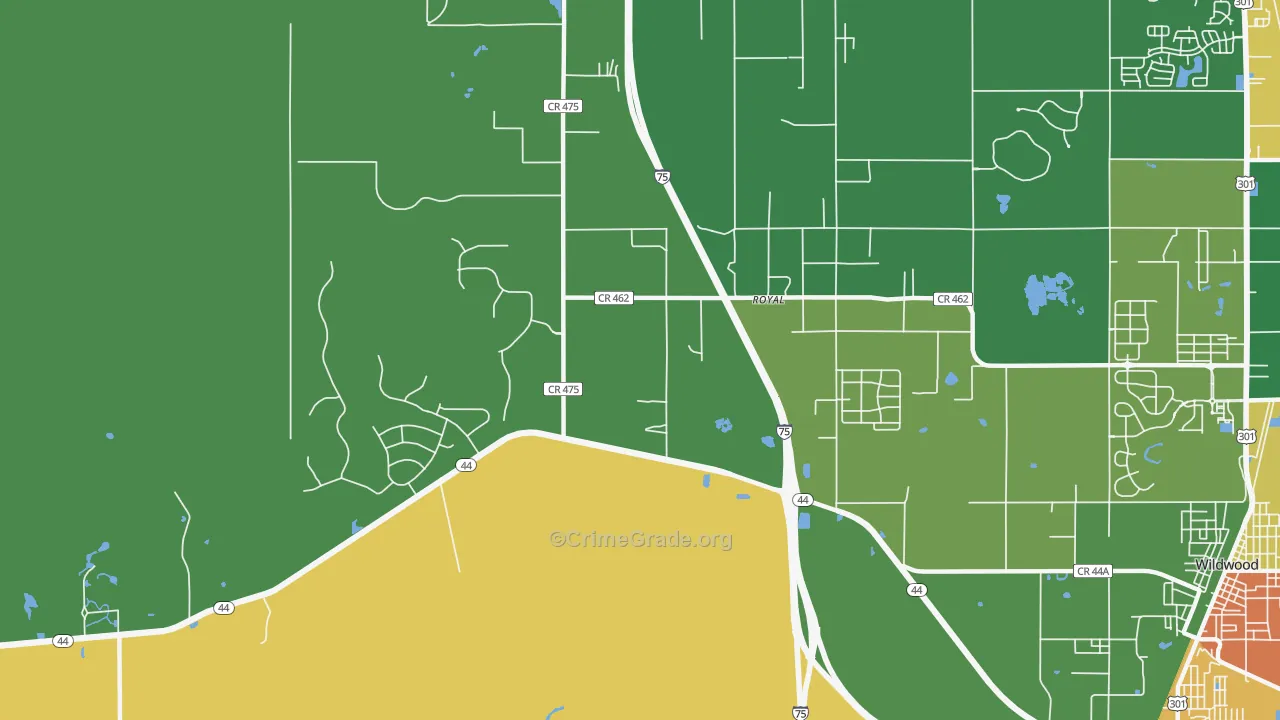 Royal, FL Map of Robbery Rates