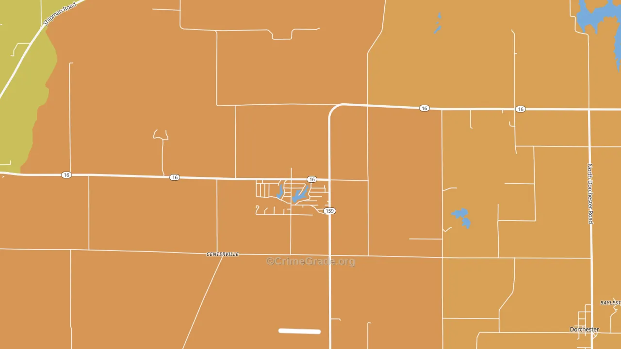Royal Lakes, IL Map of Robbery Rates