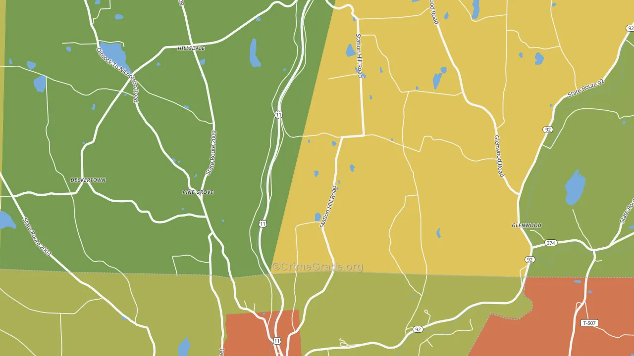 Royal, PA Map of Robbery Rates