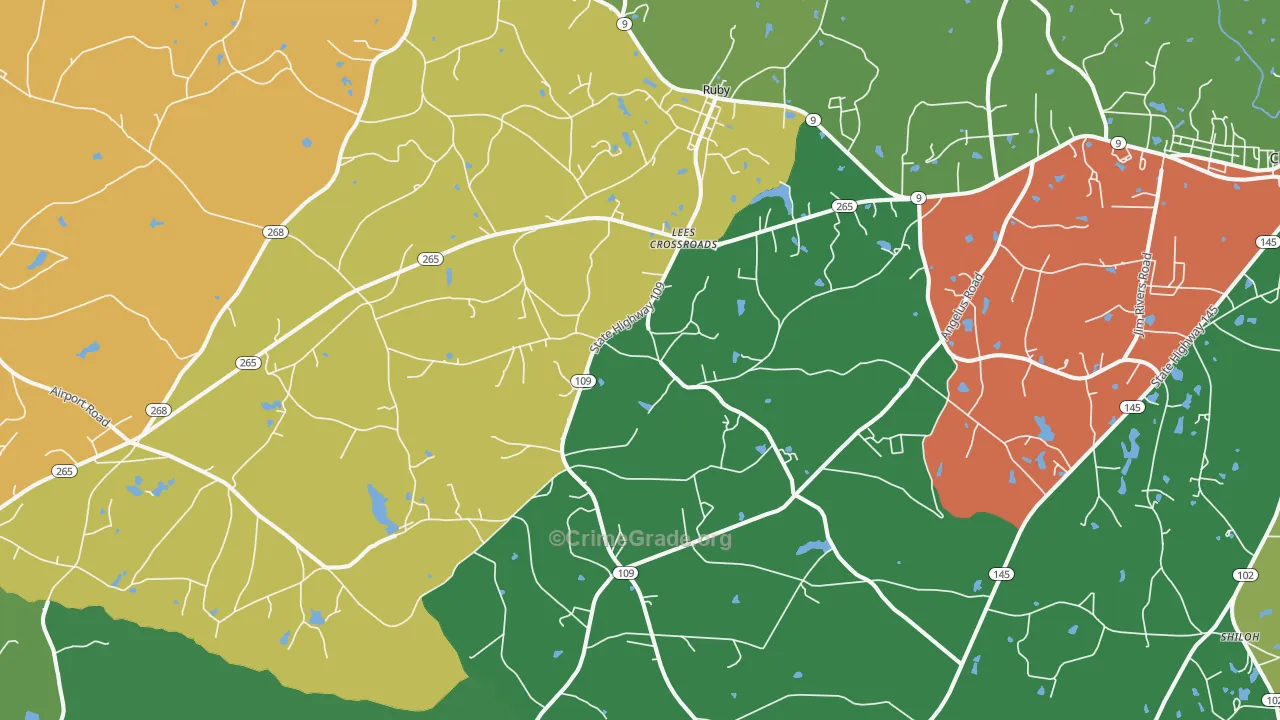 Ruby, SC Map of Robbery Rates