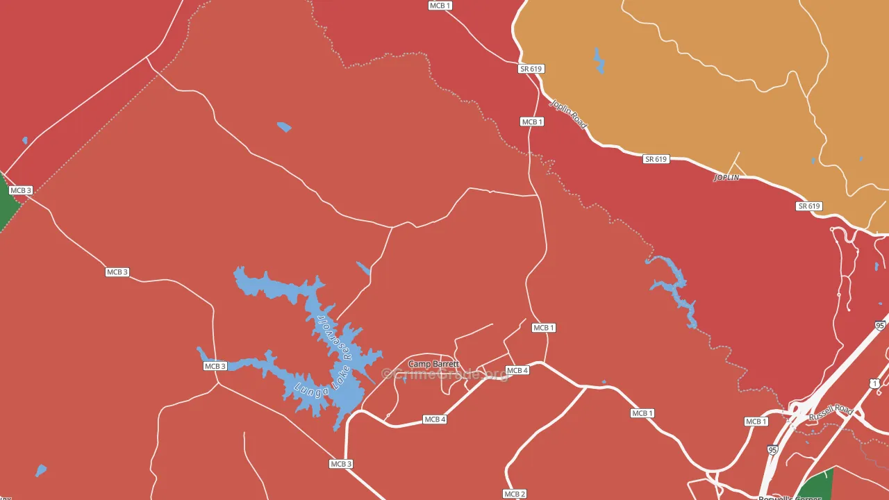 Ruby, VA Map of Robbery Rates