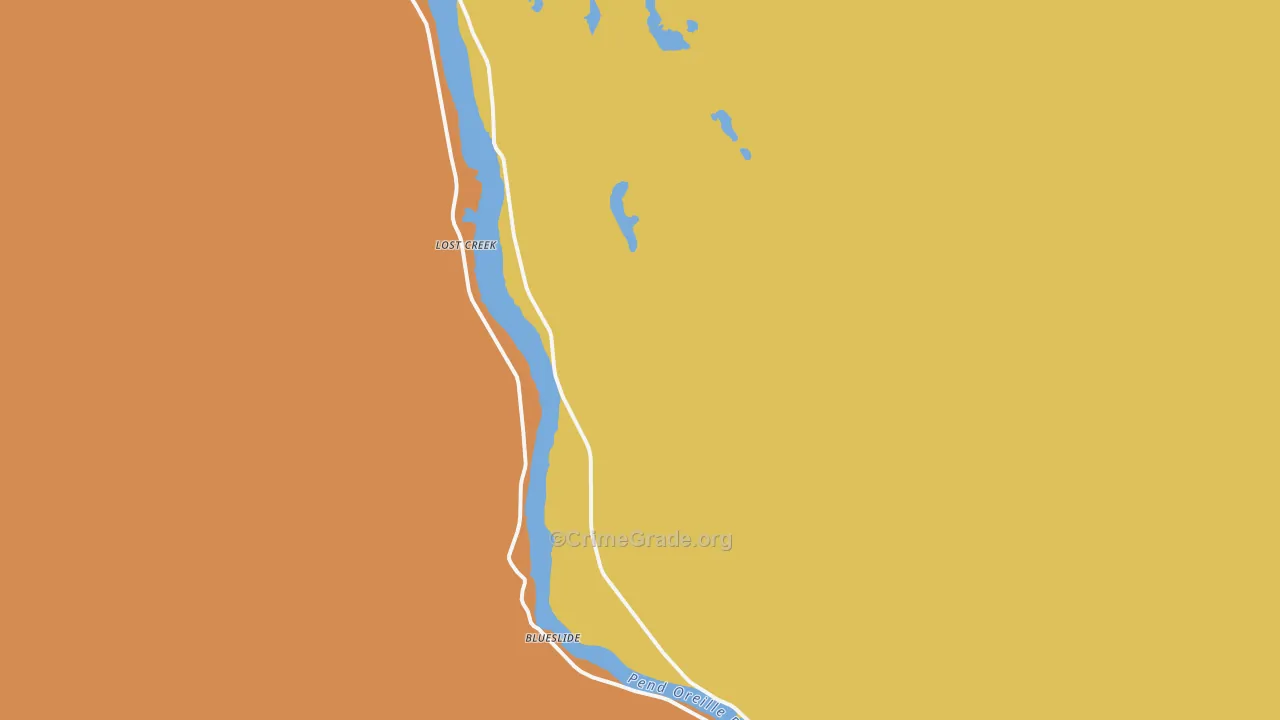Ruby, WA Map of Robbery Rates