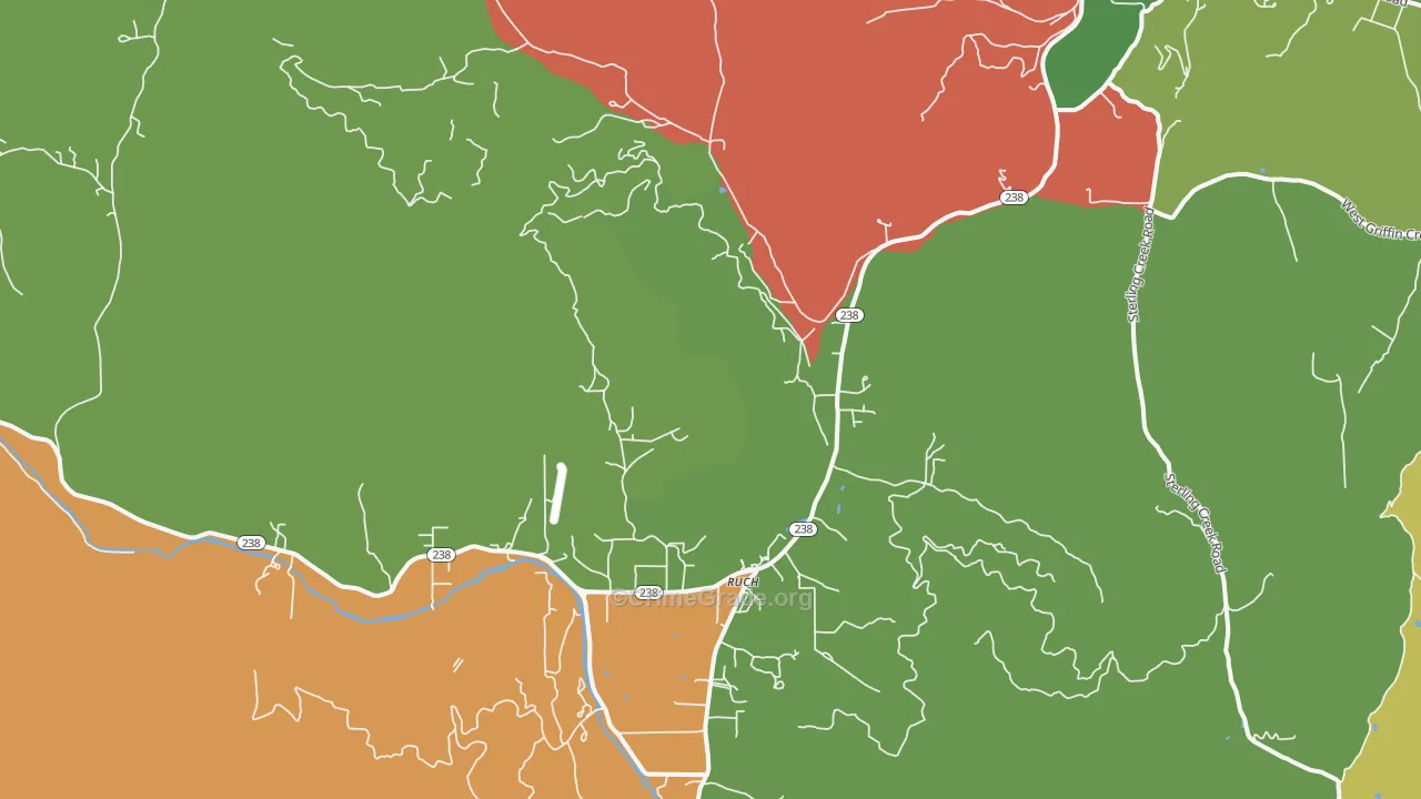 Ruch, OR Map of Robbery Rates