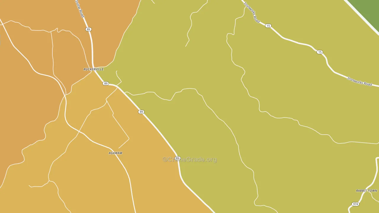 Ruckerville, KY Map of Robbery Rates