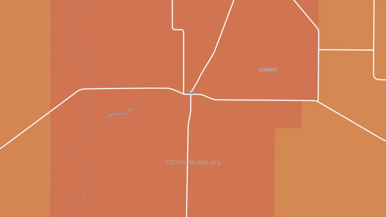Rule, TX Map of Robbery Rates