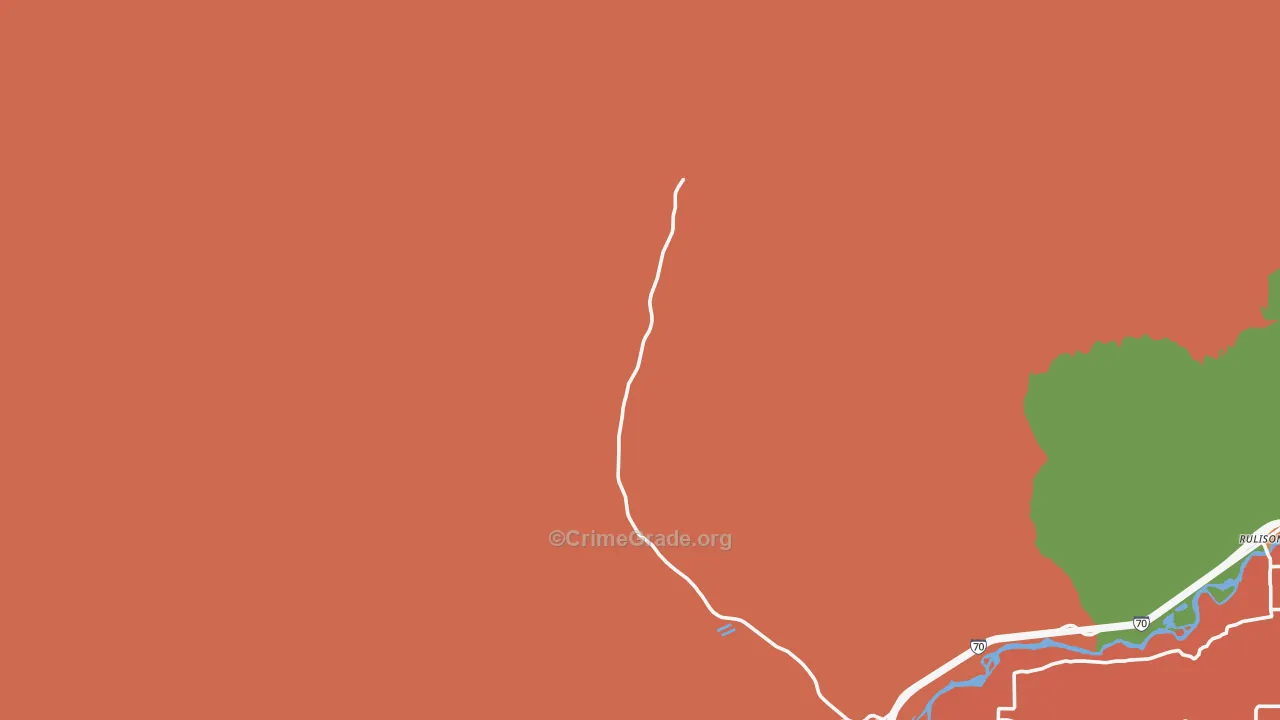 Rulison, CO Map of Robbery Rates