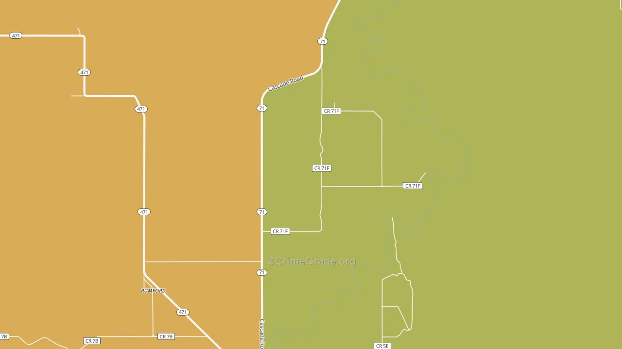Rumford, SD Map of Robbery Rates