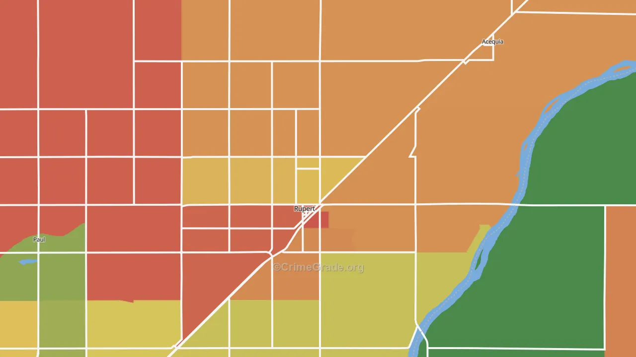 Rupert, ID Map of Robbery Rates
