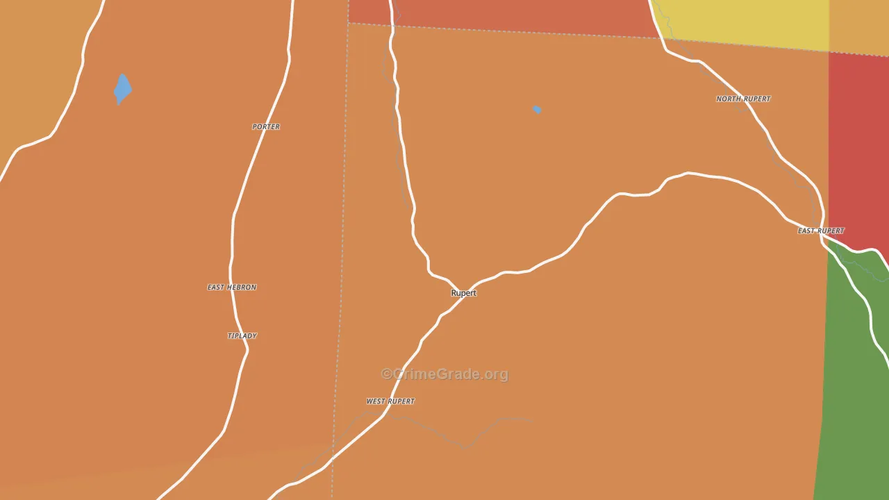 Rupert, VT Map of Robbery Rates