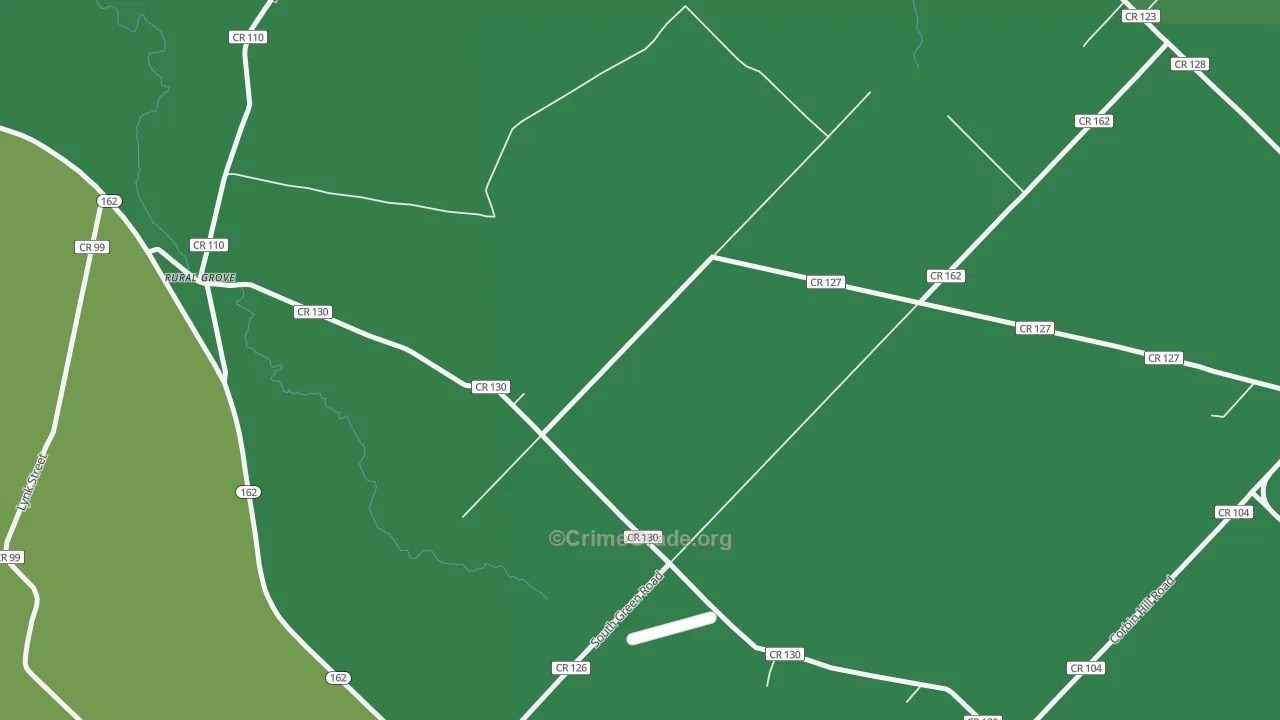 Rural Grove, NY Map of Robbery Rates