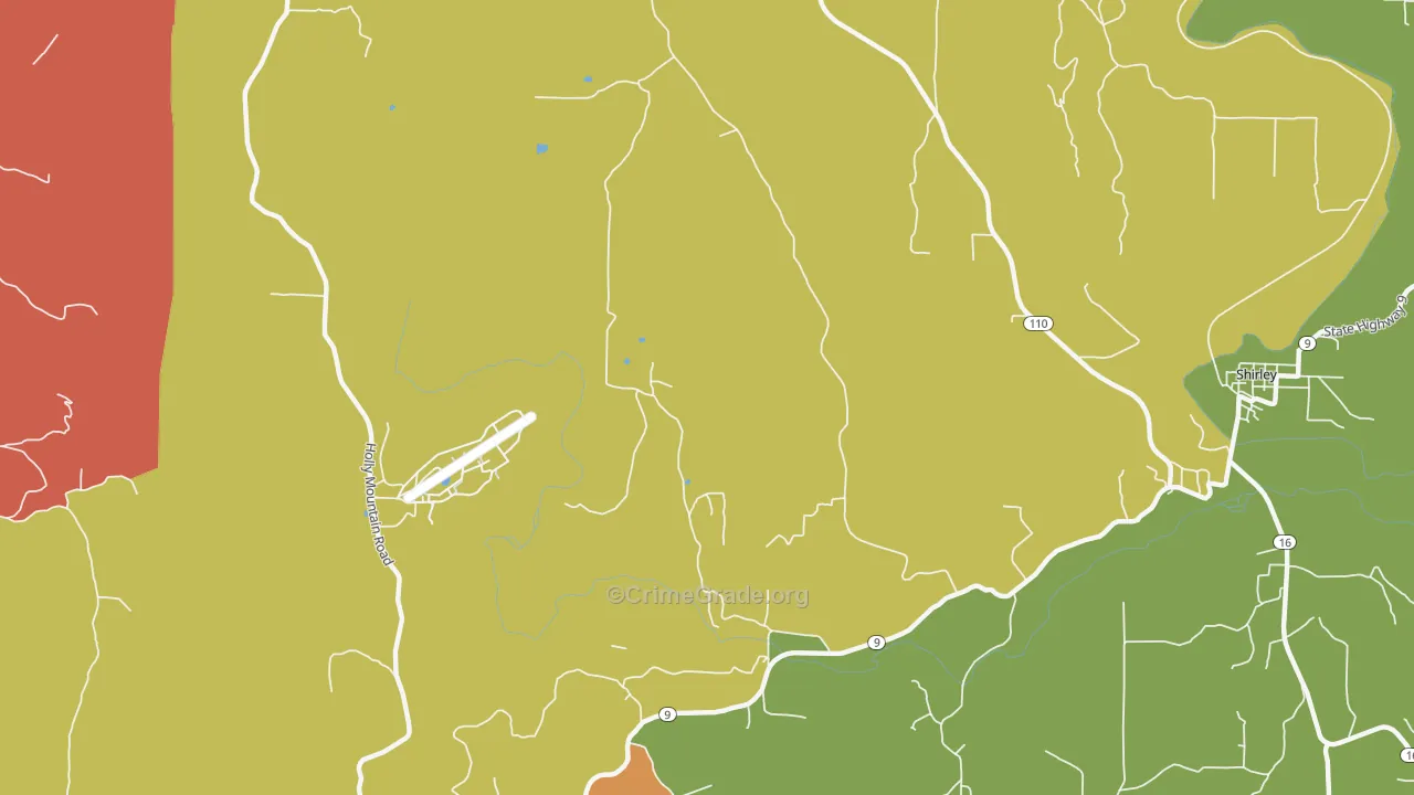 Rushing, AR Map of Robbery Rates