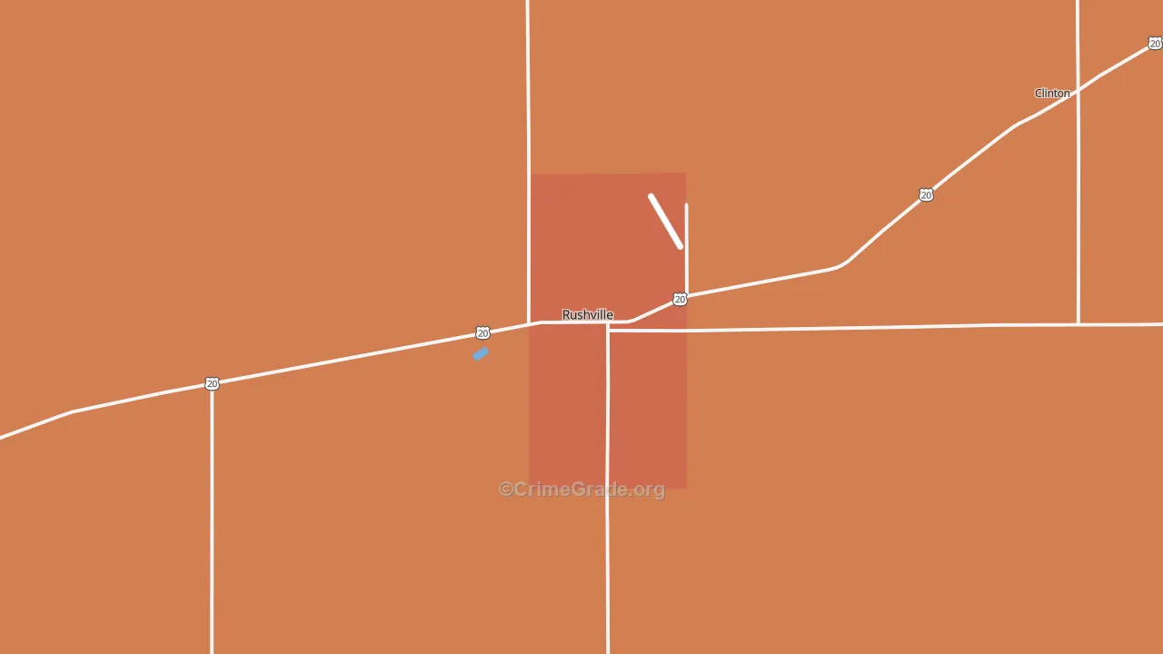Rushville, NE Map of Robbery Rates