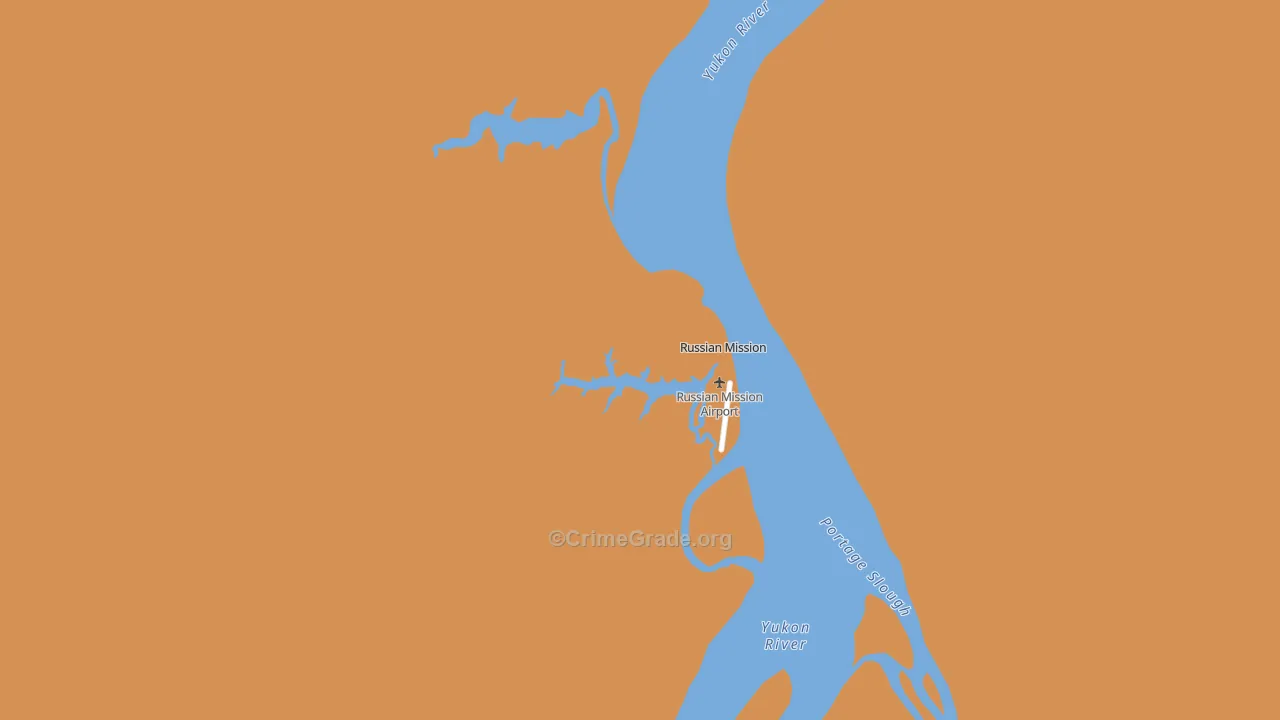 Russian Mission, AK Map of Robbery Rates