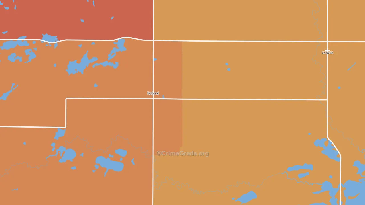 Rutland, ND Map of Robbery Rates