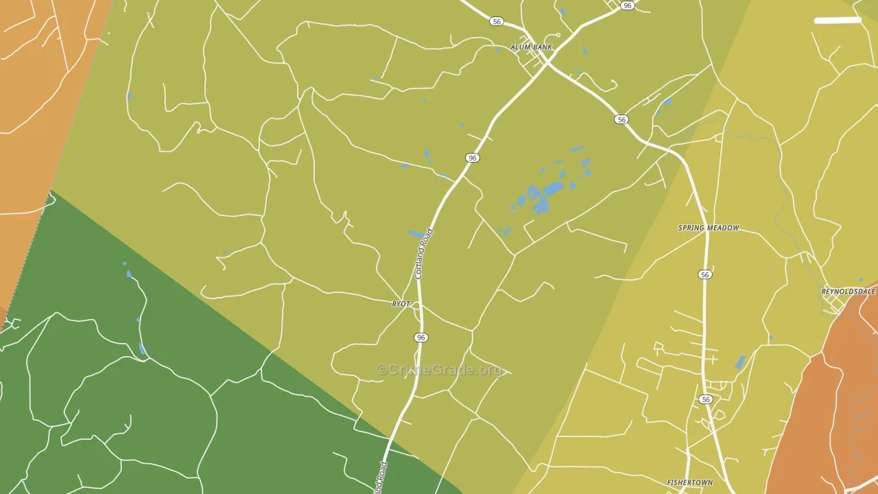 Ryot, PA Map of Robbery Rates