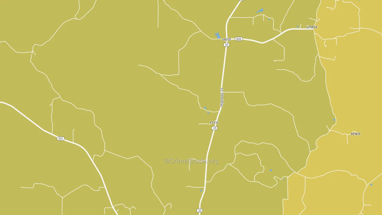 Sadie, LA Map of Robbery Rates