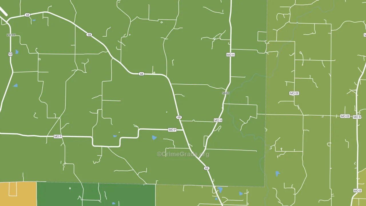 Safe, MO Map of Robbery Rates