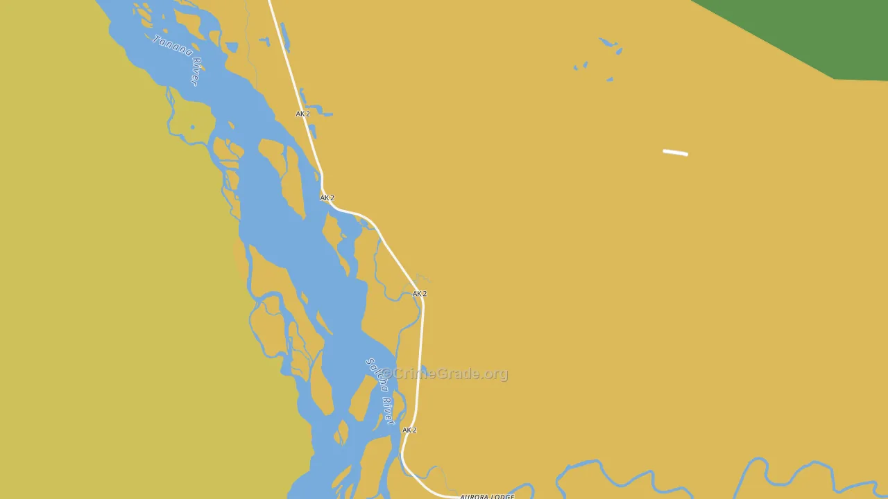 Salcha, AK Map of Robbery Rates