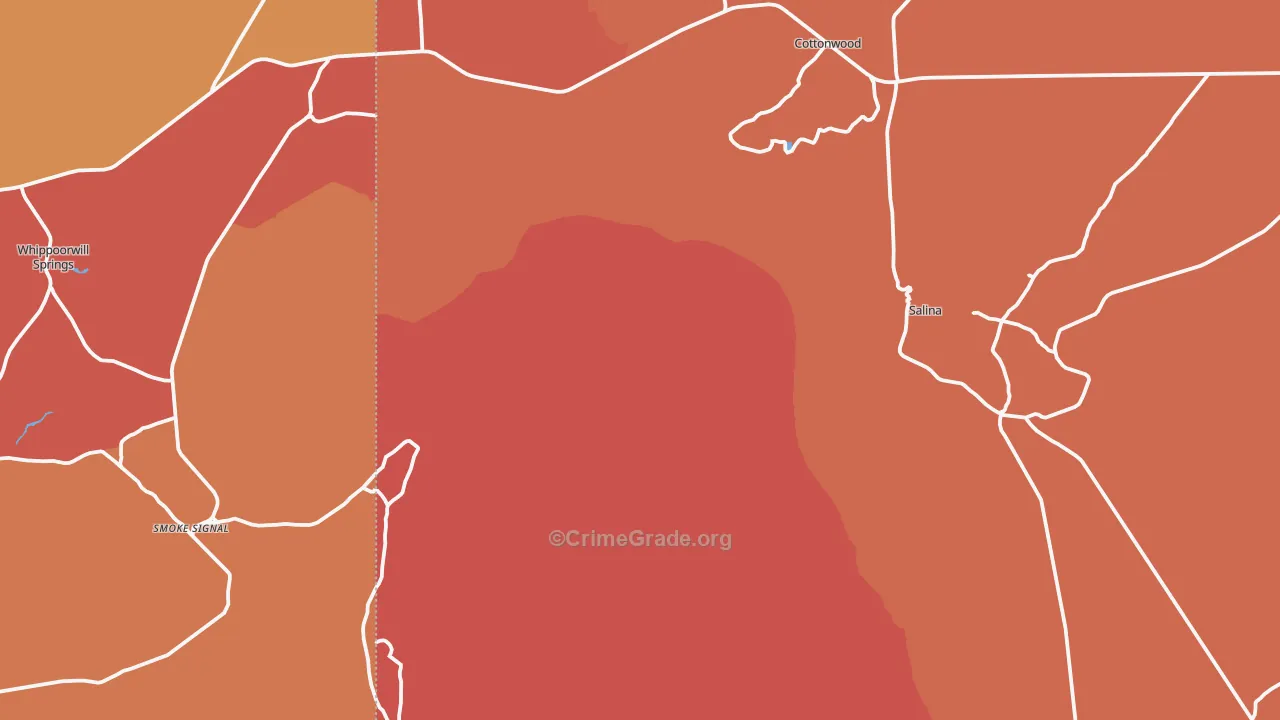 Salina, AZ Map of Robbery Rates