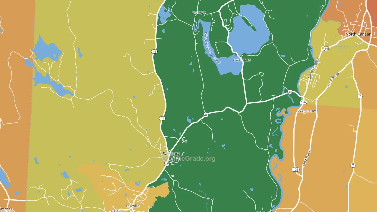 Salisbury, CT Map of Robbery Rates