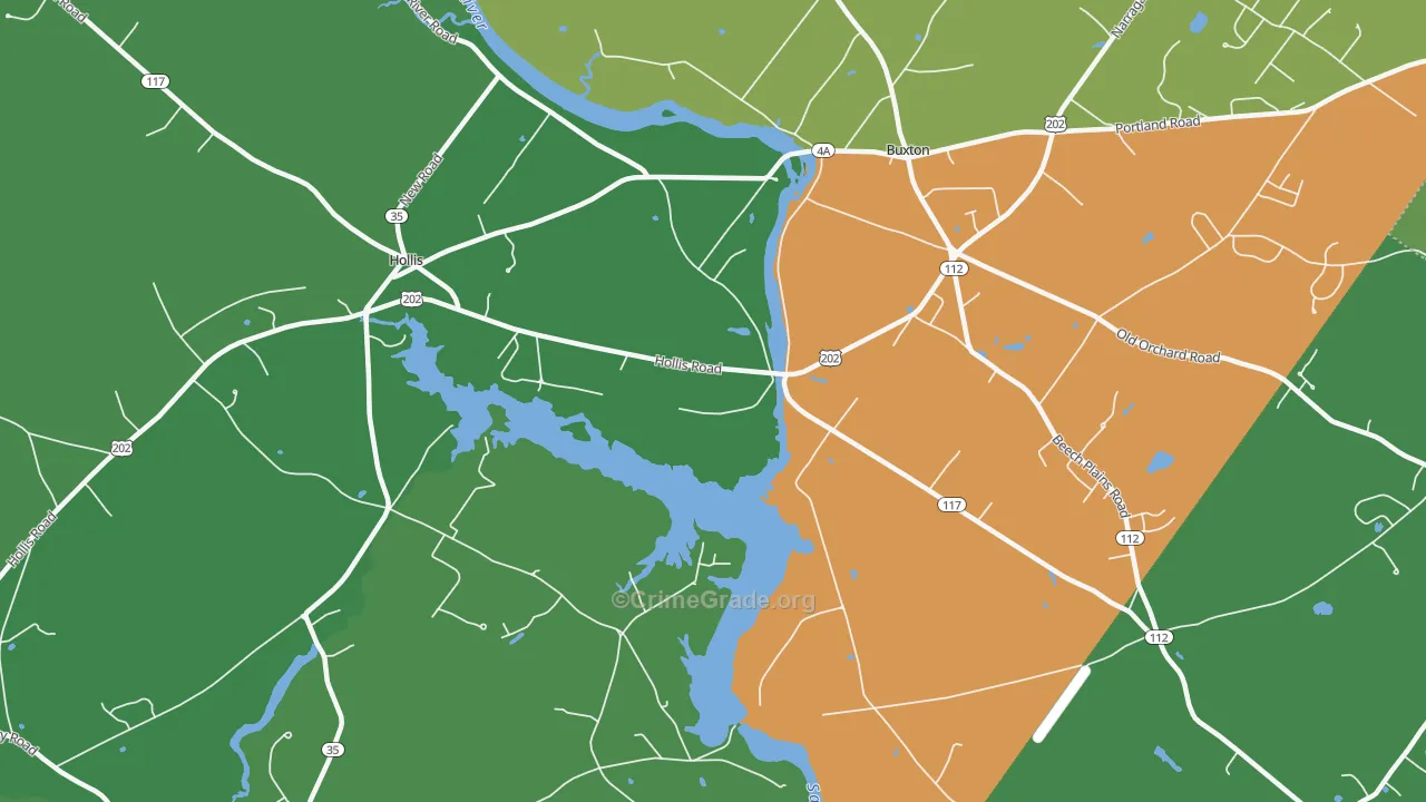 Salmon Falls, ME Map of Robbery Rates