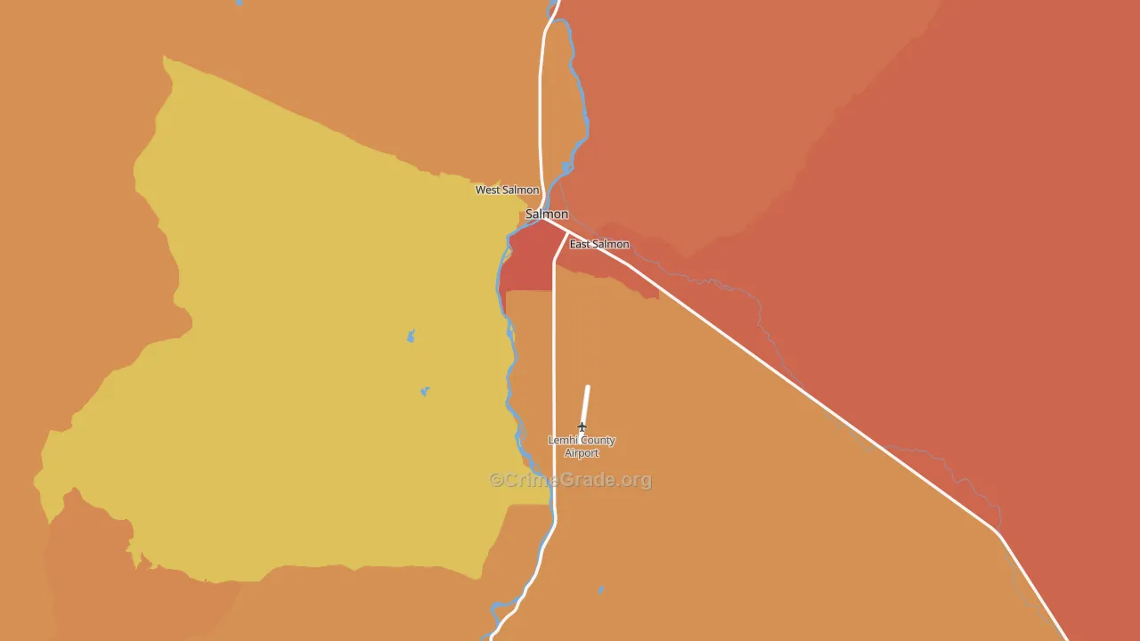 Salmon, ID Map of Robbery Rates