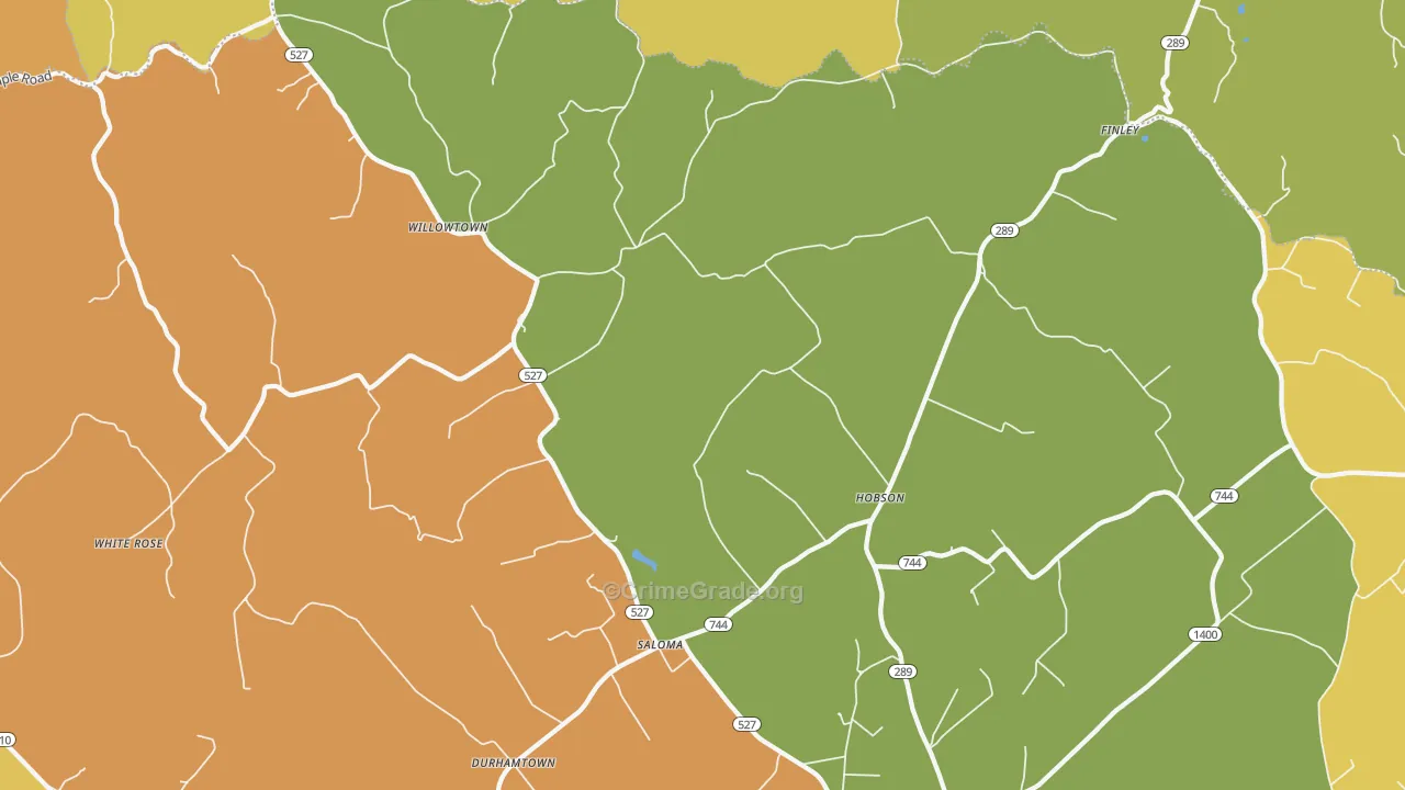 Saloma, KY Map of Robbery Rates