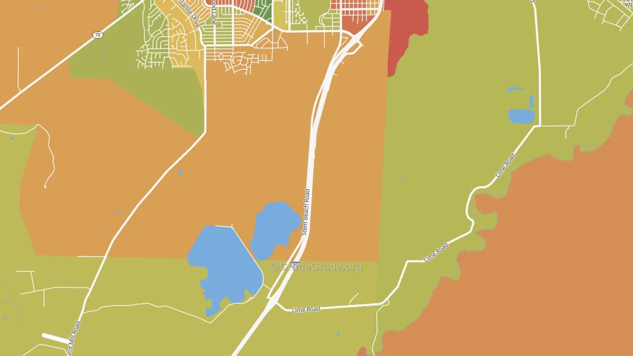 Salt Creek, CO Map of Robbery Rates