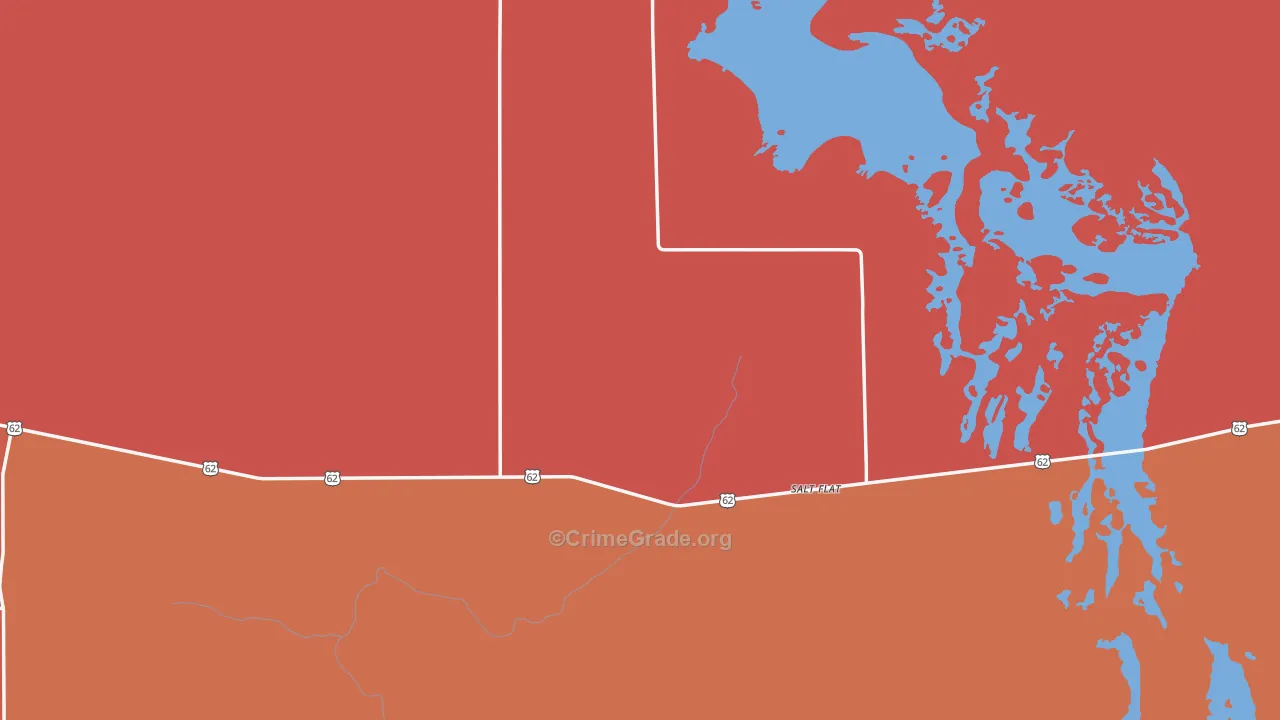 Salt Flat, TX Map of Robbery Rates