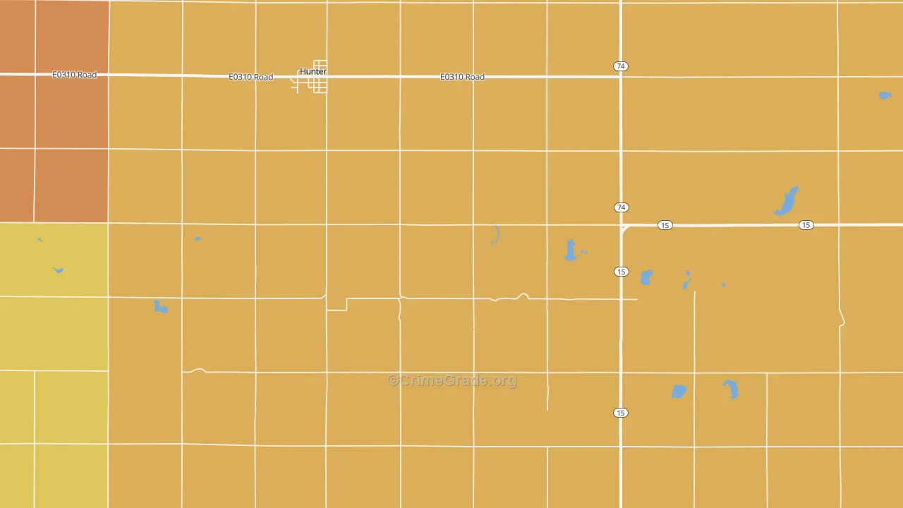 Salt Fork, OK Map of Robbery Rates