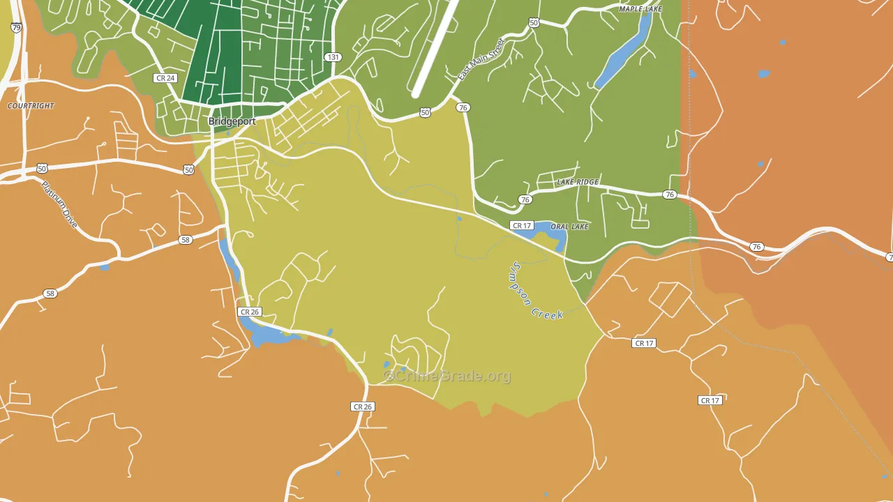 Saltwell, WV Map of Robbery Rates