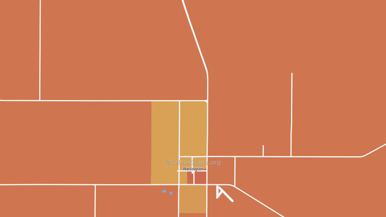 Samnorwood, TX Map of Robbery Rates