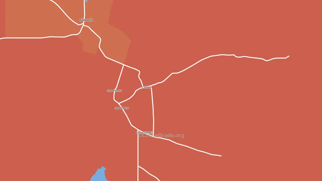 San Pablo, CO Map of Robbery Rates
