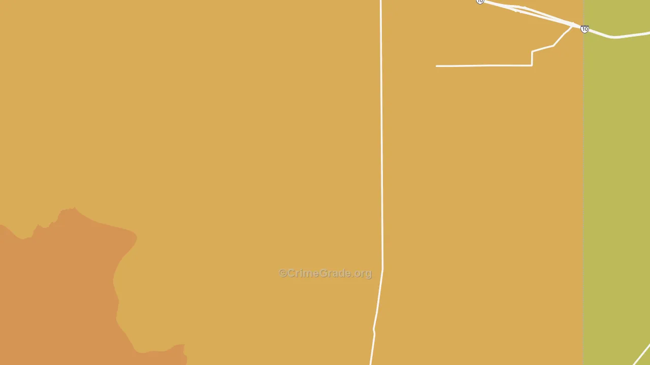 San Simon, AZ Map of Robbery Rates