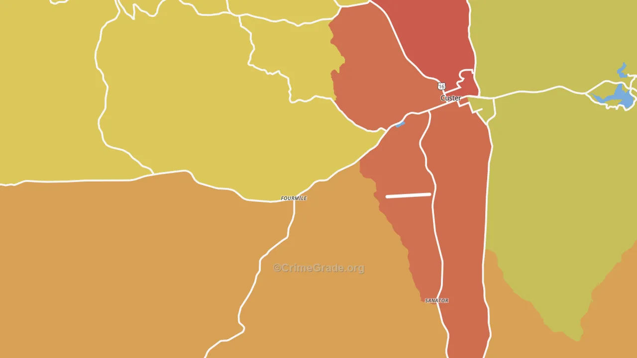 Sanator, SD Map of Robbery Rates