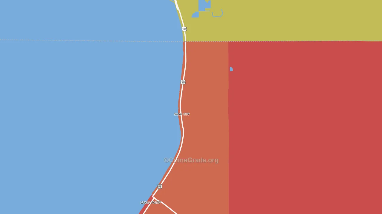 Sand Cut, FL Map of Robbery Rates