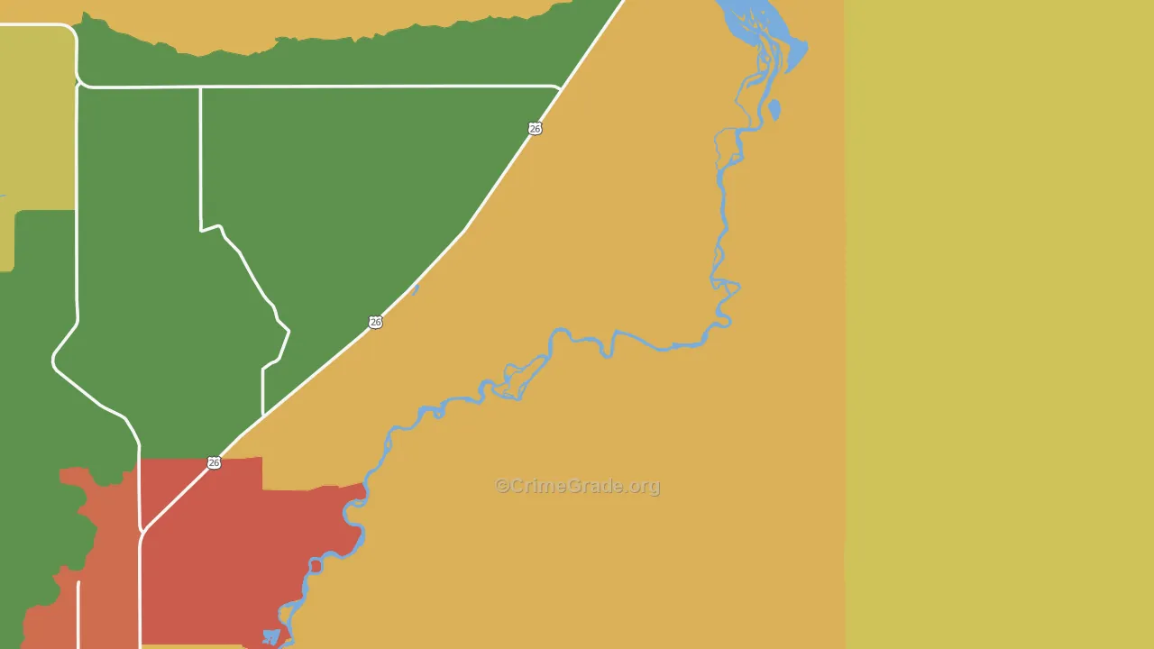 Sand Draw, WY Map of Robbery Rates